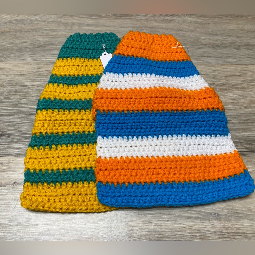 Lot of 2 Extra Small Handmade Dog Sweaters